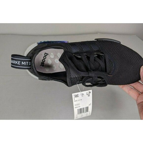 Adidas Women's 9.5B NMD R1W core Black Orchid tint sneakers - New - Picture 4 of 5